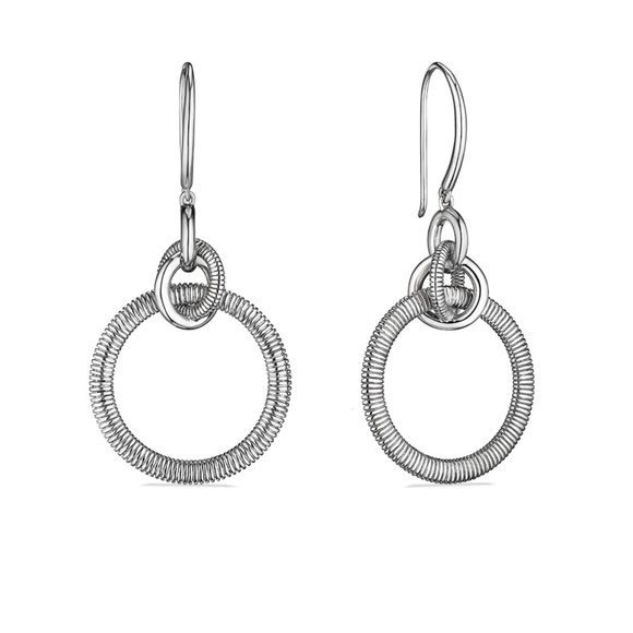 NWT Judith Ripka Eternity Interlocking Knot Hoop Earrings - Picture 11 of 11